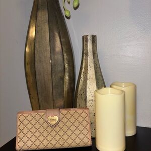 Gucci Tan, Plush Pink and  Gold Wallet